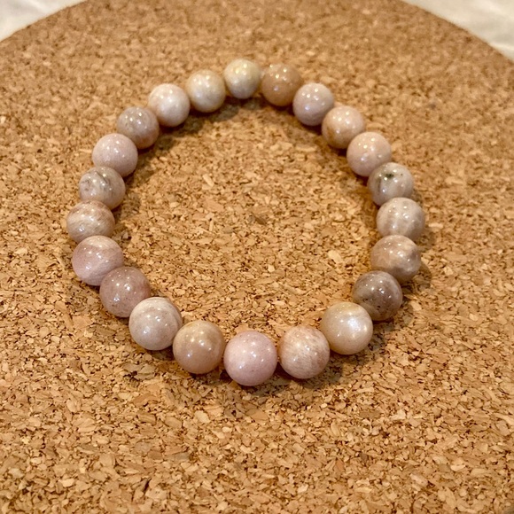 ‼️SOLD‼️Mauve Moonstone & Sunstone Bracelet - Picture 3 of 7